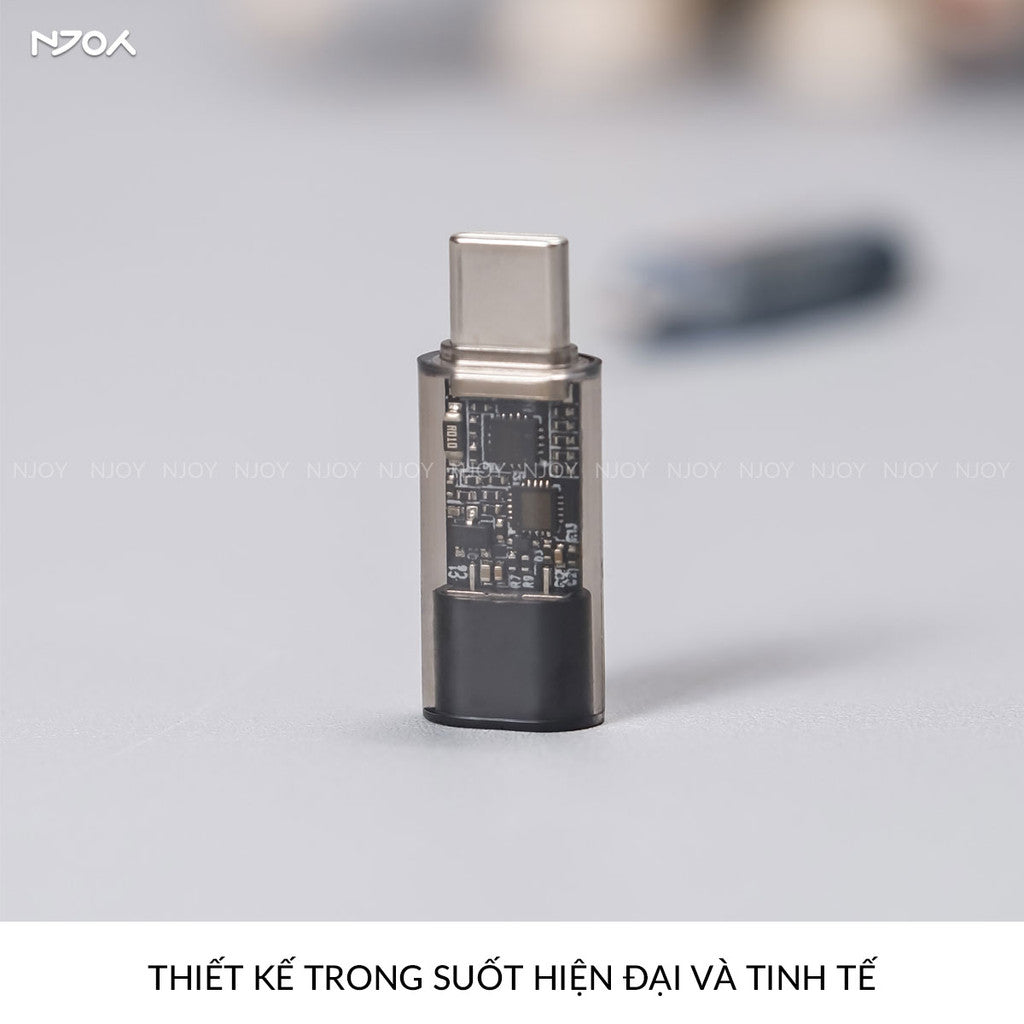 Đầu Chuyển Type-C to Lightning 35W Njoy Màn Hình Led Cho Điện Thoại iPhone 16 Pro Max 15 14 13 12 11