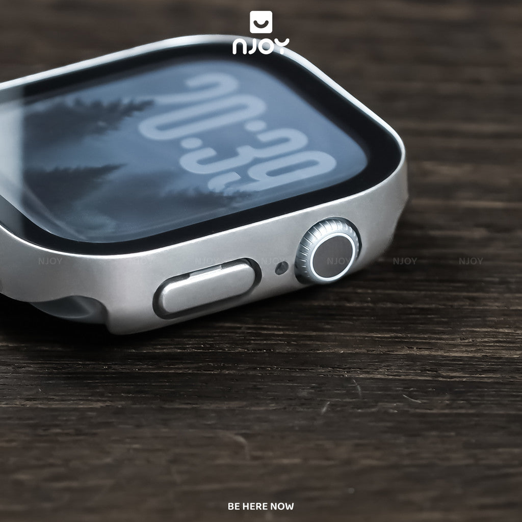 Ốp Viền Màu Chống Vân Có Kính Cường Lực Cho Đồng Hồ Apple Watch Ultra Series S11 10 9 8 7 6 SE 44/45/46/49 38/40/41/42mm