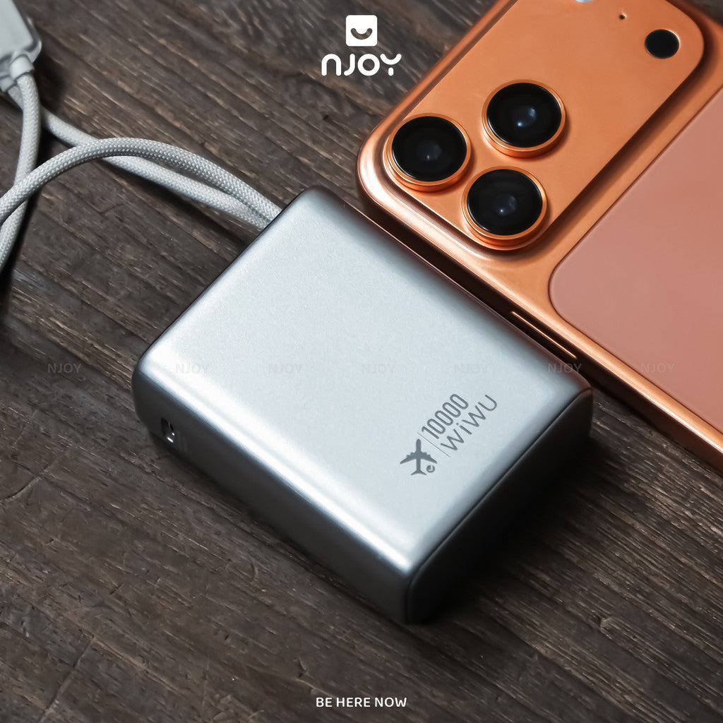 Sạc Dự Phòng 10000mAh Wiwu Plus Sạc Nhanh Pd22.5W Kèm Cáp Sạc Type C iPhone Vỏ Nhôm Nhỏ Gọn Cao Cấp
