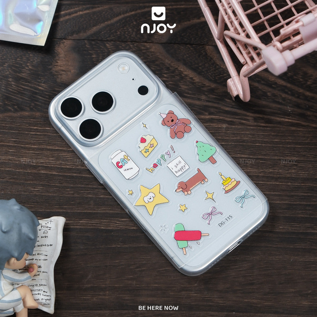 Sticker Nổi 3D Dán Trang Trí Ốp Lưng Điện Thoại iPhone Máy Tính Bảng iPad Laptop Macbook Njoyshop
