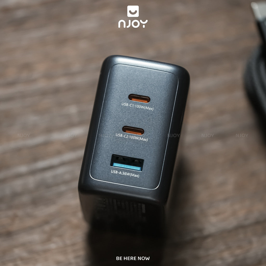 Bộ Cáp Sạc Nhanh Wiwu 100W 3 Cổng Sạc Type C USB Có Màn Hình Led Cho Điện Thoại iPhone iPad Macbook