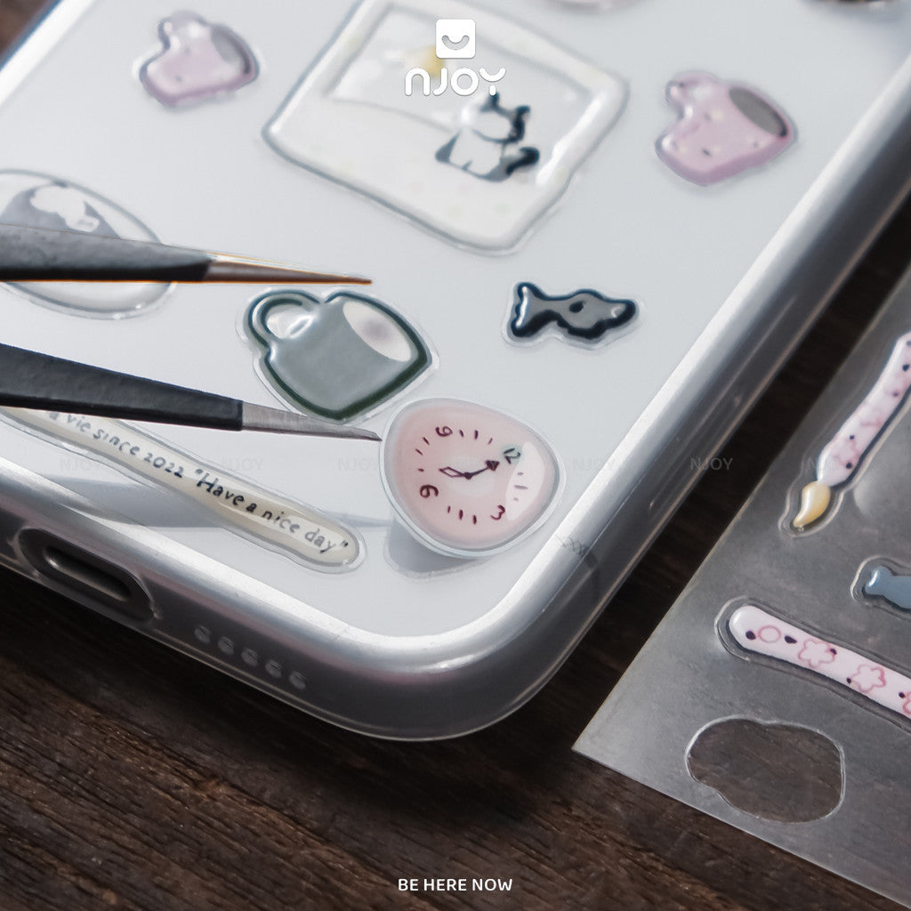 Sticker Nổi 3D Dán Trang Trí Ốp Lưng Điện Thoại iPhone Máy Tính Bảng iPad Laptop Macbook Njoyshop
