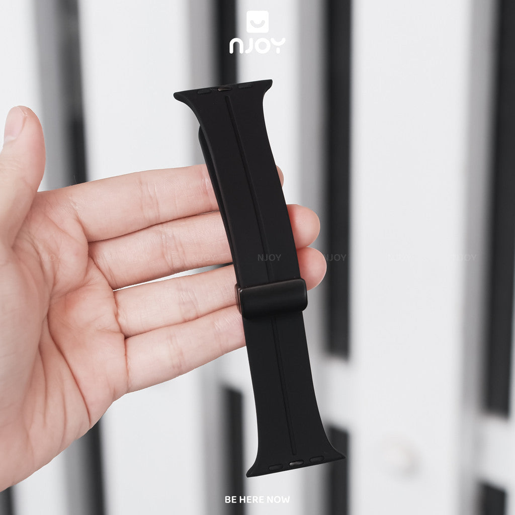 Dây Đeo Silicon Khoá Nam Châm Thay Thế Cho Đồng Hồ Apple Watch Ultra Series S11 10 9 8 7 6 SE 44/45/46/49 38/40/41/42mm