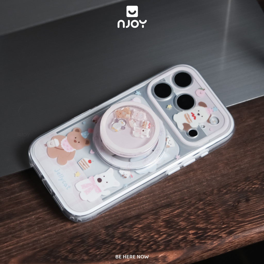 Ốp In Hình Thú Cưng Chim Cánh Cụt Heo Gấu Có Giá Đỡ iRing Cho Điện Thoại iPhone 18 Pro Max 17 16 15 14
