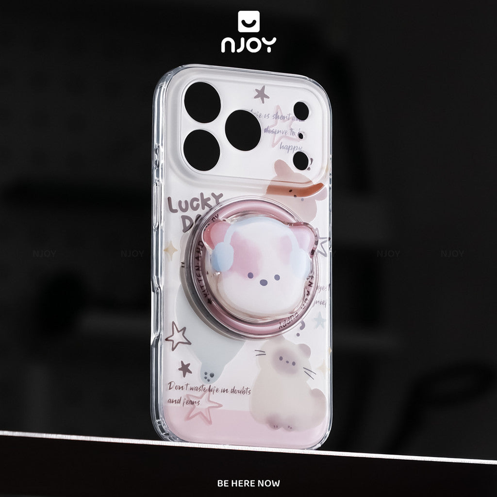 Ốp Lưng In Hình Chó Dễ Thương Kèm Giá Đỡ Điện Thoại Cho Điện Thoại iPhone 18 Pro Max 17 16 15 14
