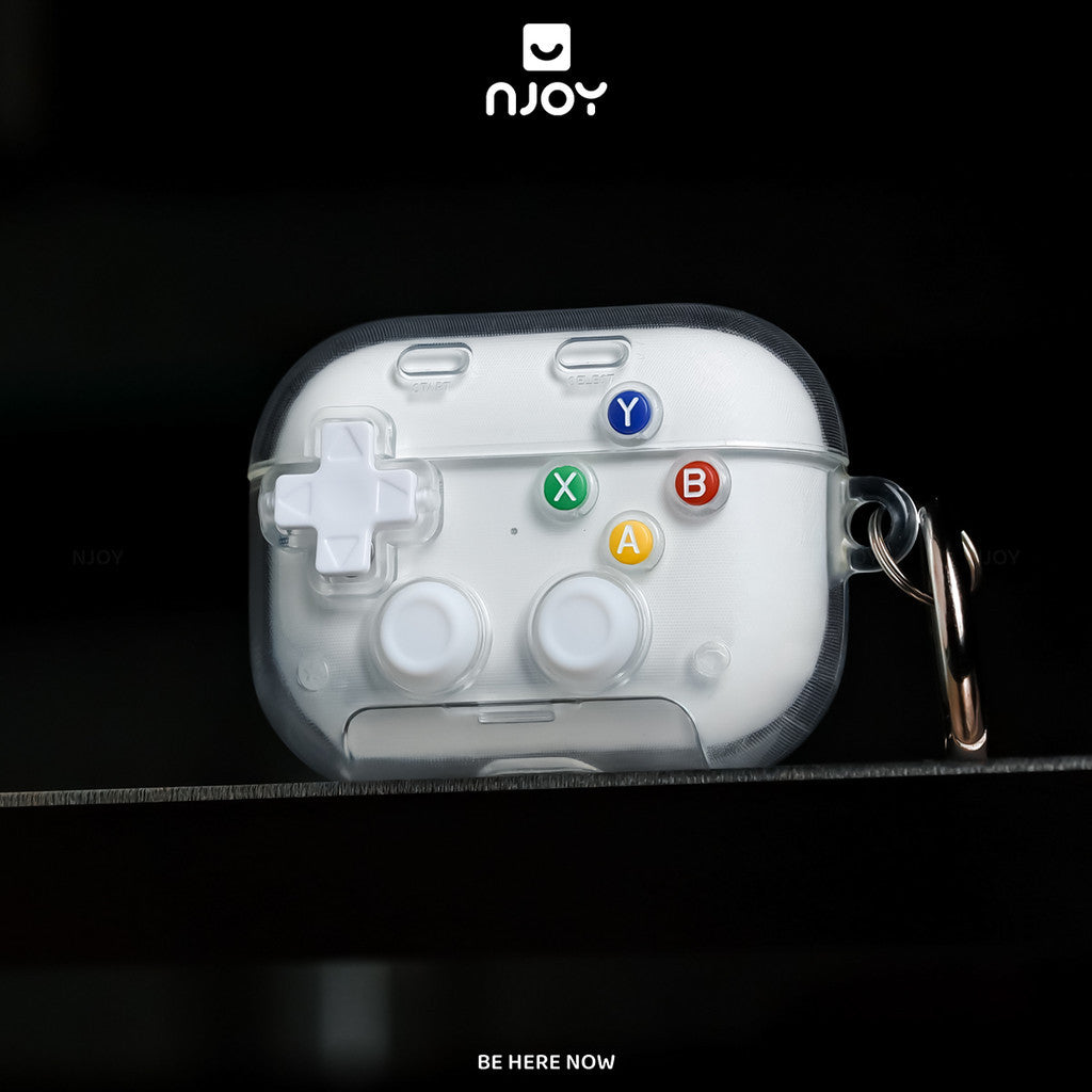 Vỏ Ốp Trong Suốt Game Bảo Vệ Tai Nghe Airpods Pro 3 Pro 2 Airpods 4 Tích Hợp Giá Đỡ Kèm Móc Khóa