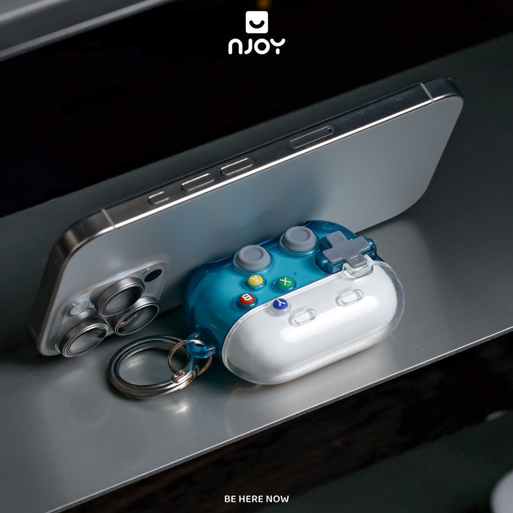 Vỏ Ốp Trong Suốt Game Bảo Vệ Tai Nghe Airpods Pro 3 Pro 2 Airpods 4 Tích Hợp Giá Đỡ Kèm Móc Khóa