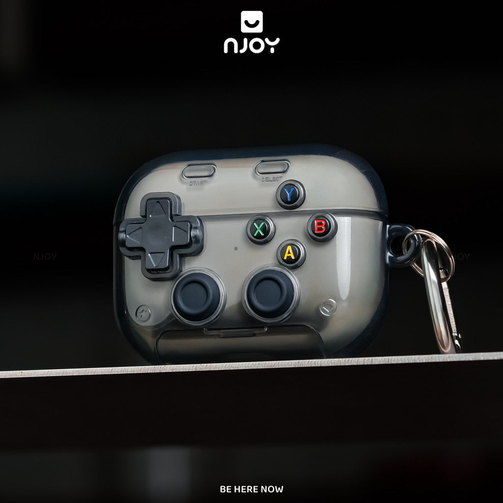 Vỏ Ốp Trong Suốt Game Bảo Vệ Tai Nghe Airpods Pro 3 Pro 2 Airpods 4 Tích Hợp Giá Đỡ Kèm Móc Khóa