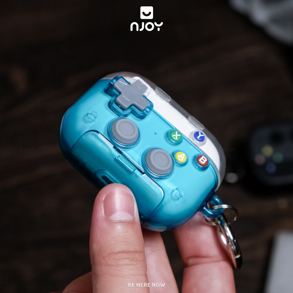 Vỏ Ốp Trong Suốt Game Bảo Vệ Tai Nghe Airpods Pro 3 Pro 2 Airpods 4 Tích Hợp Giá Đỡ Kèm Móc Khóa