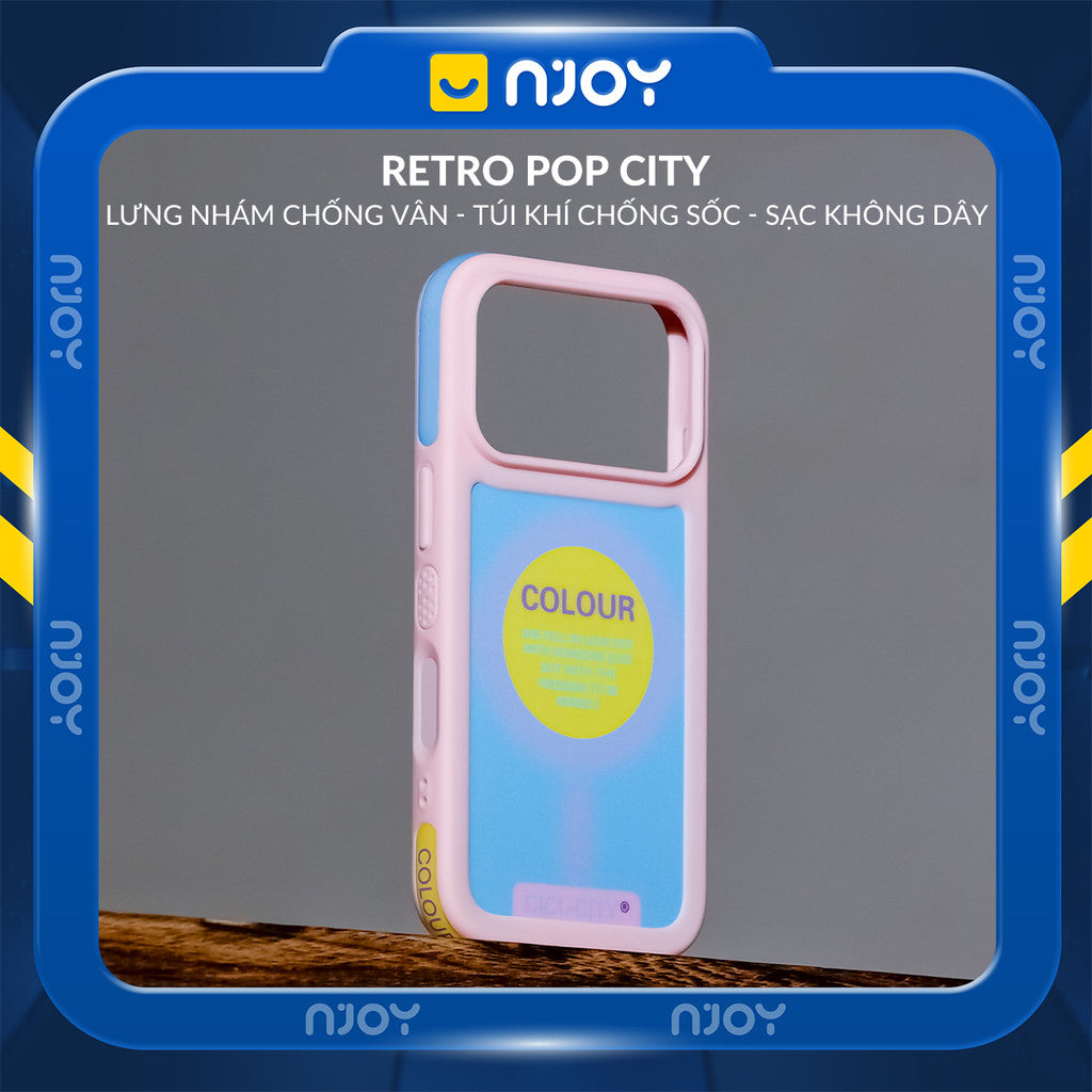 Ốp Chống Bẩn Retro Pop City Chống Sốc Bảo Vệ Camera Cho Điện Thoại iPhone 17 Pro Max 16 15 14 13