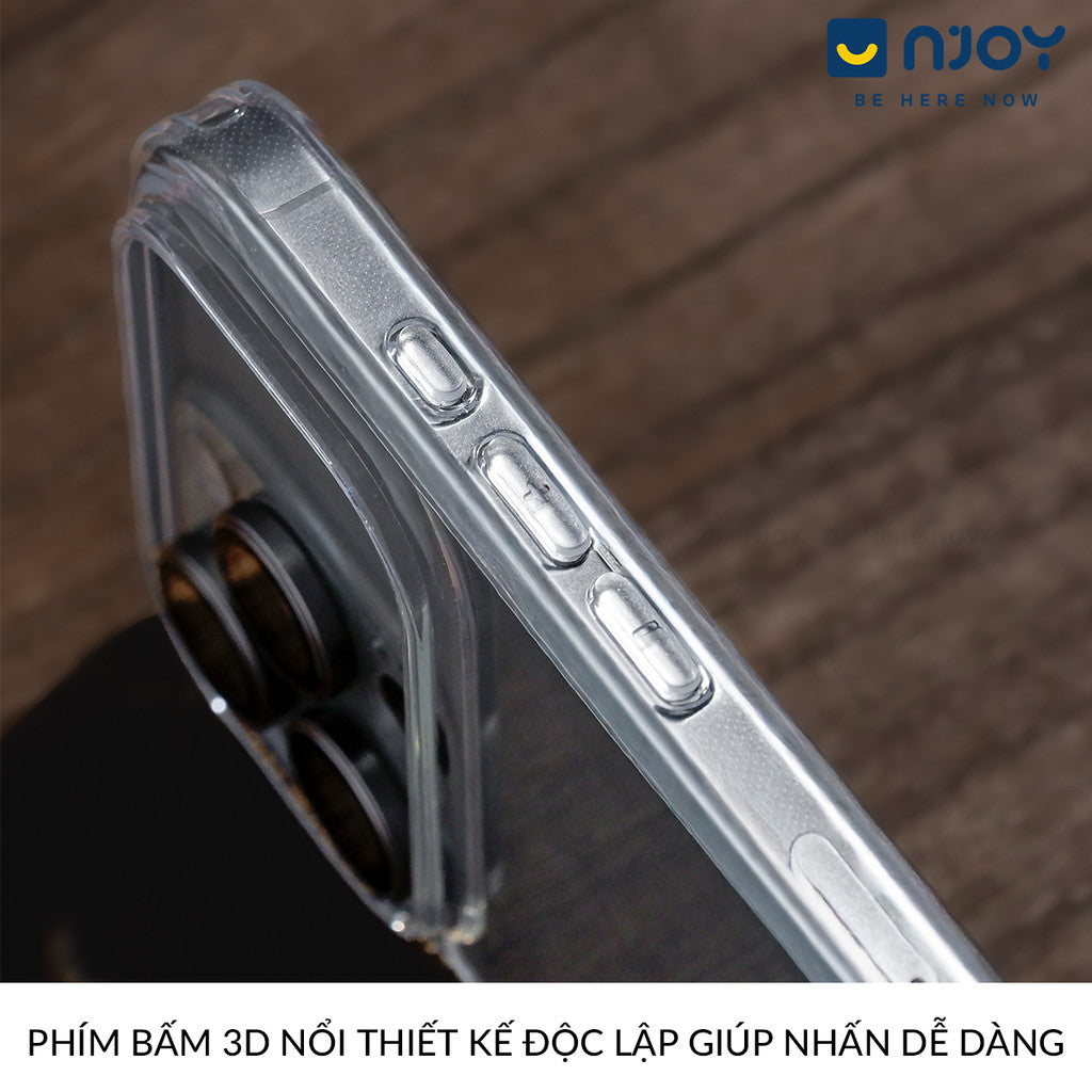 Ốp Trong Suốt Chống Sốc Bảo Vệ Camera Có Nút AI Cho Điện Thoại iPhone 17 Pro Max 16 15 14 13