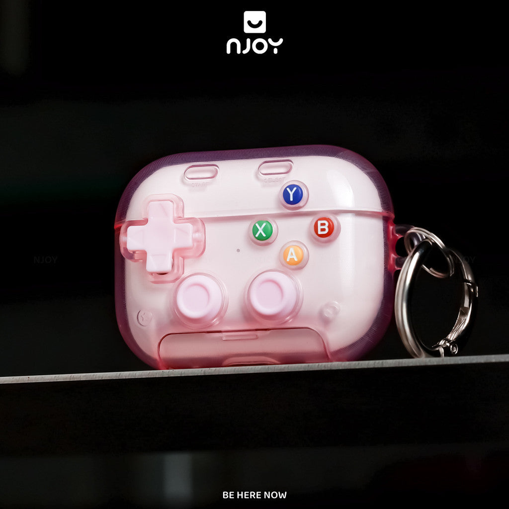 Vỏ Ốp Trong Suốt Game Bảo Vệ Tai Nghe Airpods Pro 3 Pro 2 Airpods 4 Tích Hợp Giá Đỡ Kèm Móc Khóa