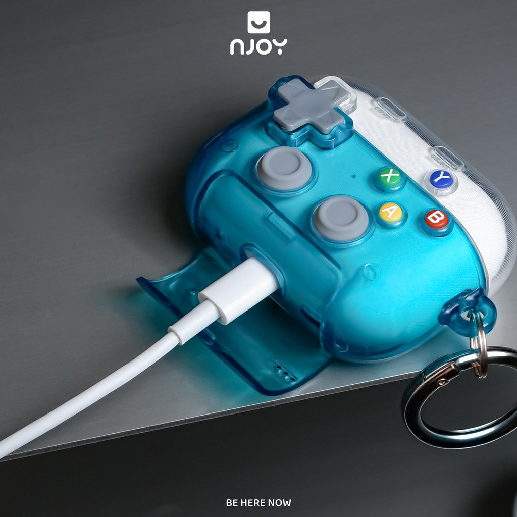 Vỏ Ốp Trong Suốt Game Bảo Vệ Tai Nghe Airpods Pro 3 Pro 2 Airpods 4 Tích Hợp Giá Đỡ Kèm Móc Khóa