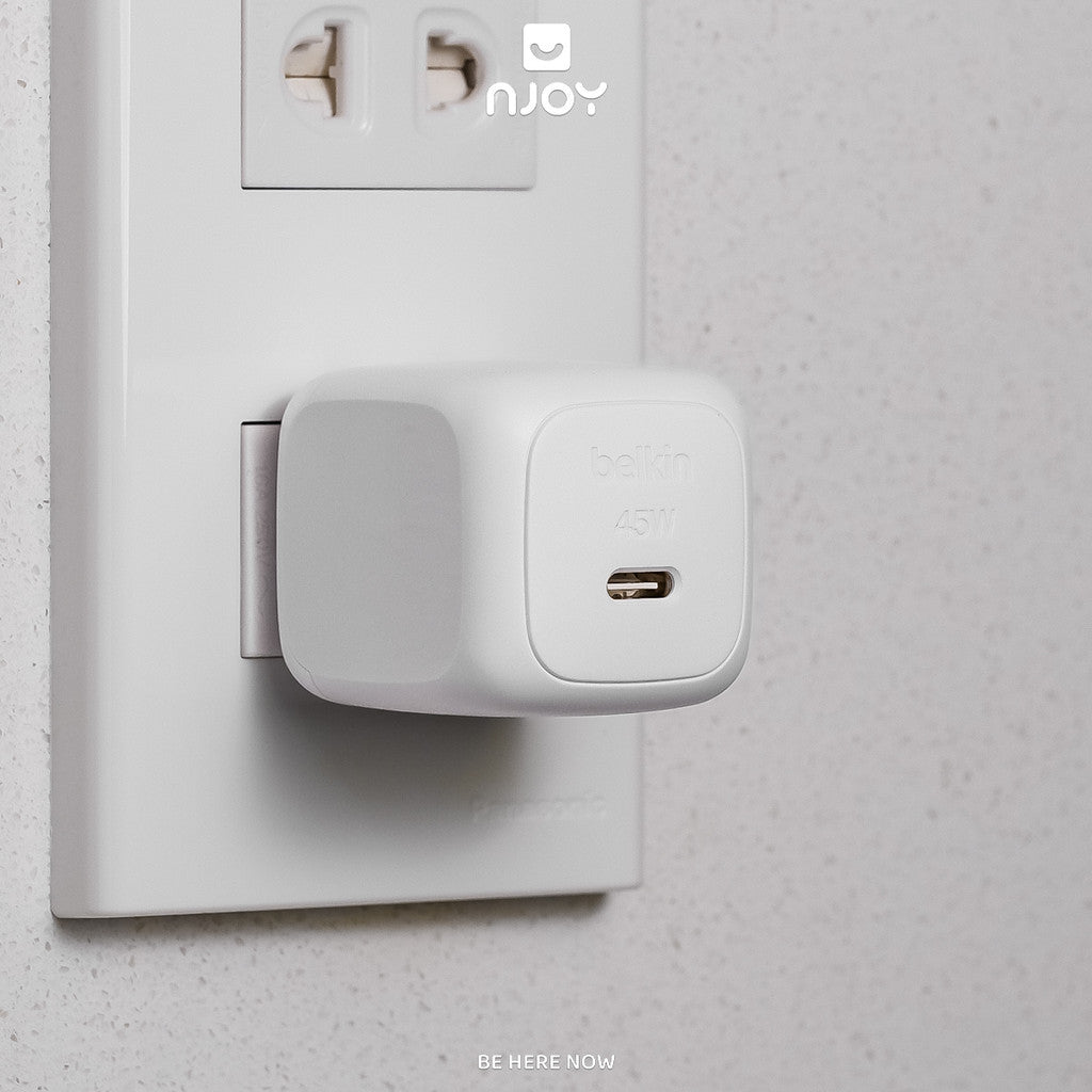 Củ Sạc Nhanh 45W Belkin Chính Hãng Type C To Type C PD3.2 Cho Điện Thoại iPhone 18 Pro Max 17 16 iPad Njoy BoostCharge