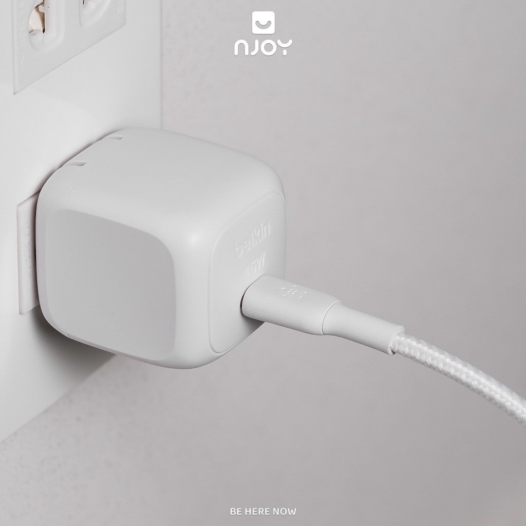 Củ Sạc Nhanh 45W Belkin Chính Hãng Type C To Type C PD3.2 Cho Điện Thoại iPhone 18 Pro Max 17 16 iPad Njoy BoostCharge