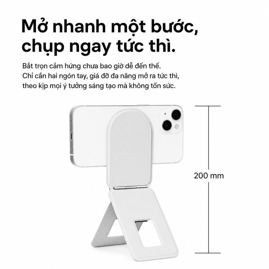 Giá Đỡ Điện Thoại Hít Magsafe Chất Liệu Da PU Cao Cấp Cho Điện Thoại iPhone 17 Pro Max 16 15 14 13