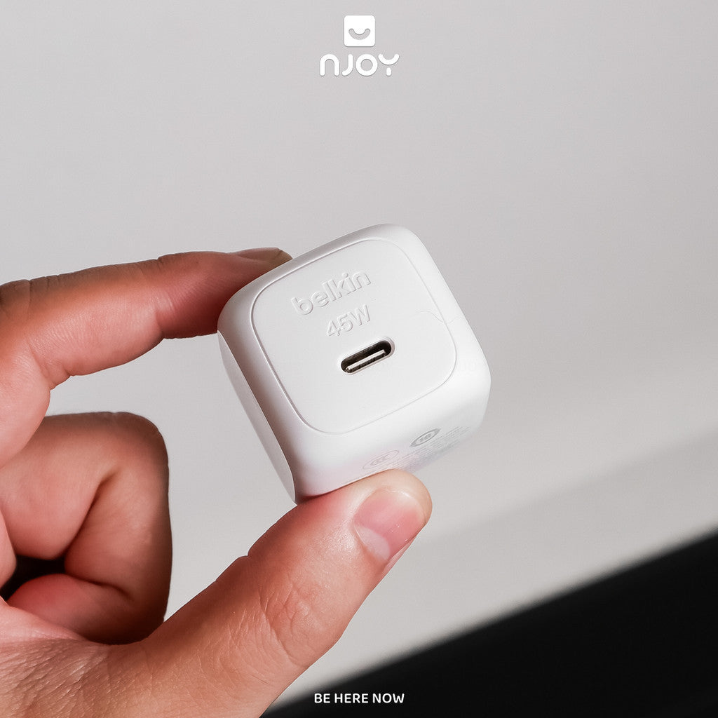 Củ Sạc Nhanh 45W Belkin Chính Hãng Type C To Type C PD3.2 Cho Điện Thoại iPhone 18 Pro Max 17 16 iPad Njoy BoostCharge