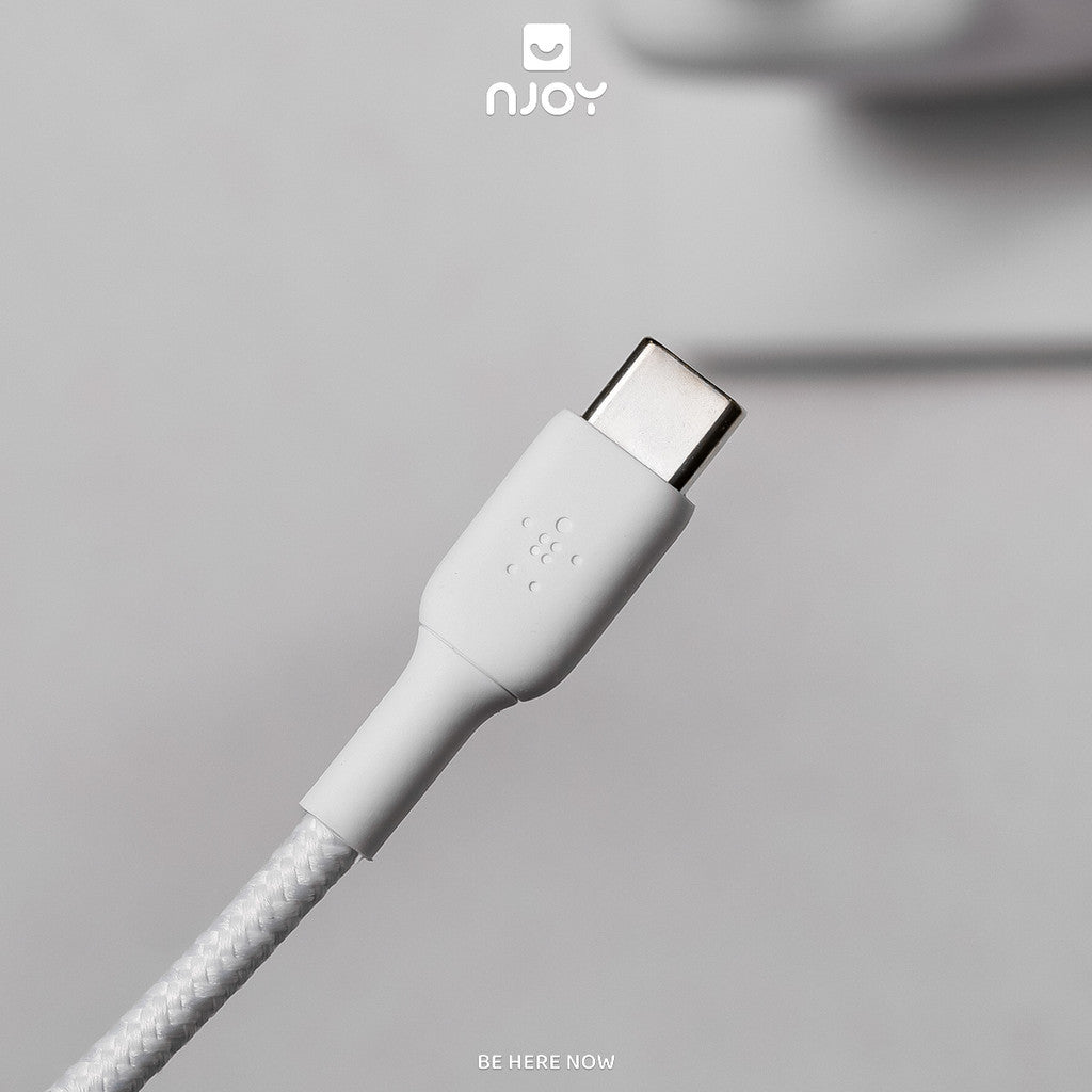 Cáp Sạc Nhanh 60W Belkin Type C To Type Dây Dù Siêu Bền 30000 Lần Gập 1m Cho Điện Thoại iPhone 18 17 Macbook iPad Njoy