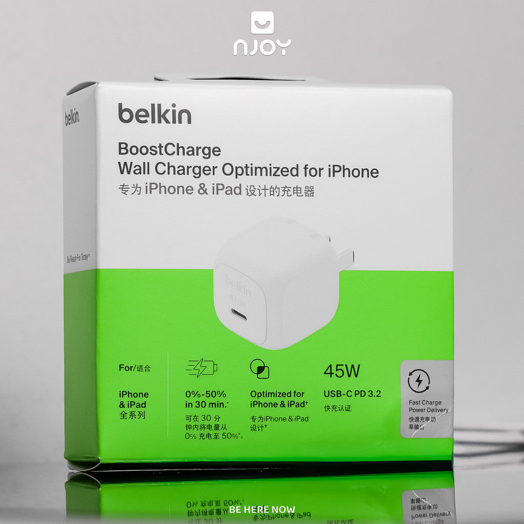 Cáp Sạc Nhanh 60W Belkin Type C To Type Dây Dù Siêu Bền 30000 Lần Gập 1m Cho Điện Thoại iPhone 18 17 Macbook iPad Njoy