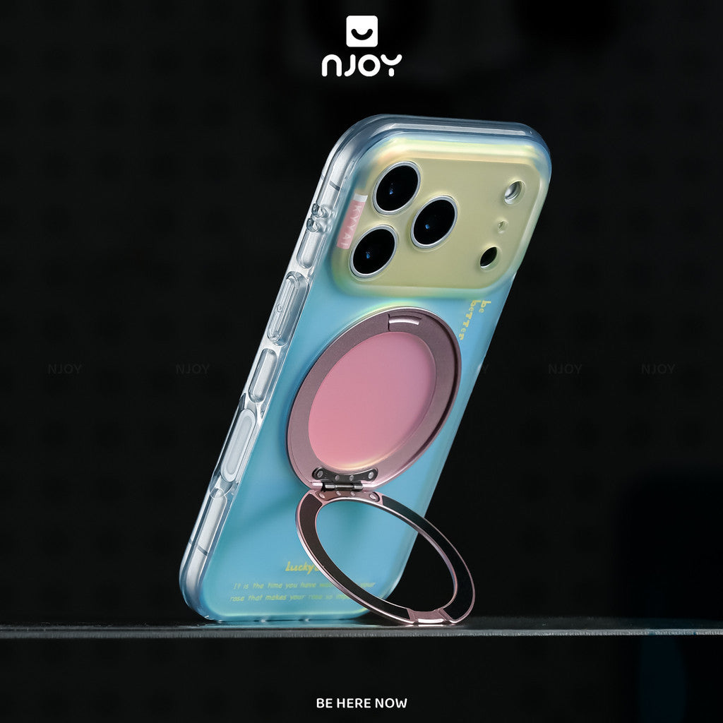 Ốp Lưng Ombre Gradient Có Giá Đỡ Xoay 360 Độ Sạc Magsafe Cho Điện Thoại iPhone 18 Pro Max 17 16 15 14