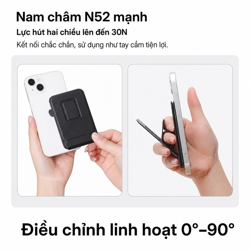 Giá Đỡ Điện Thoại Hít Magsafe Chất Liệu Da PU Cao Cấp Cho Điện Thoại iPhone 17 Pro Max 16 15 14 13
