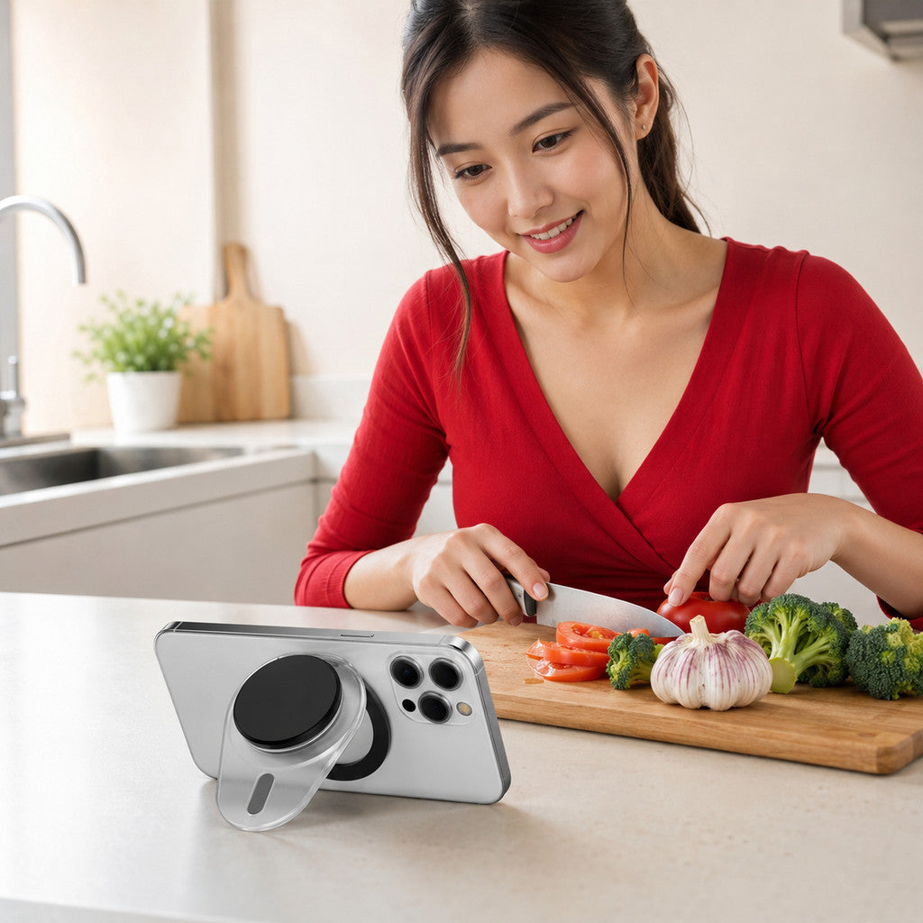 Giá Đỡ Điện Thoại iRing Xoay 360 Độ Hít Magsafe Chống Vân Tay Cho Điện Thoại iPhone Samsung