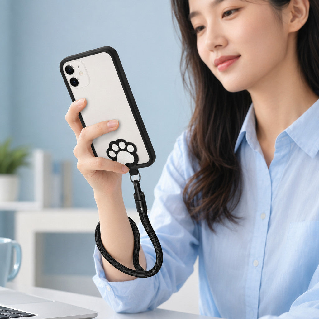 Tag Treo Hình Mèo Dễ Thương Siêu Mỏng Nhiều Màu Hỗ Trợ Gắn Cho Dây Đeo Điện Thoại Không Cần Dán