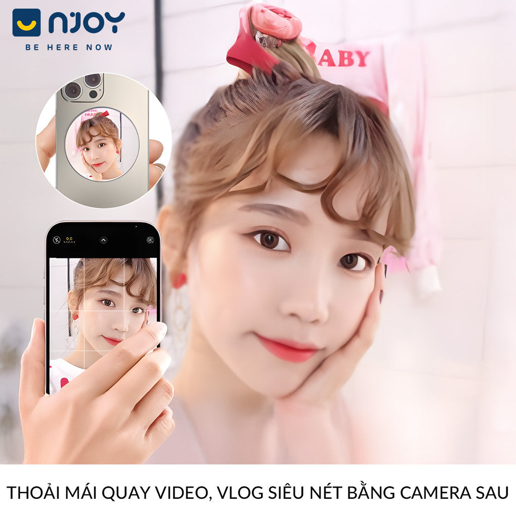 Gương Chụp Ảnh Selfie Camera Sau Hít Magsafe Cho Điện Thoại iPhone 17 Pro Max 16 15 14 13 12