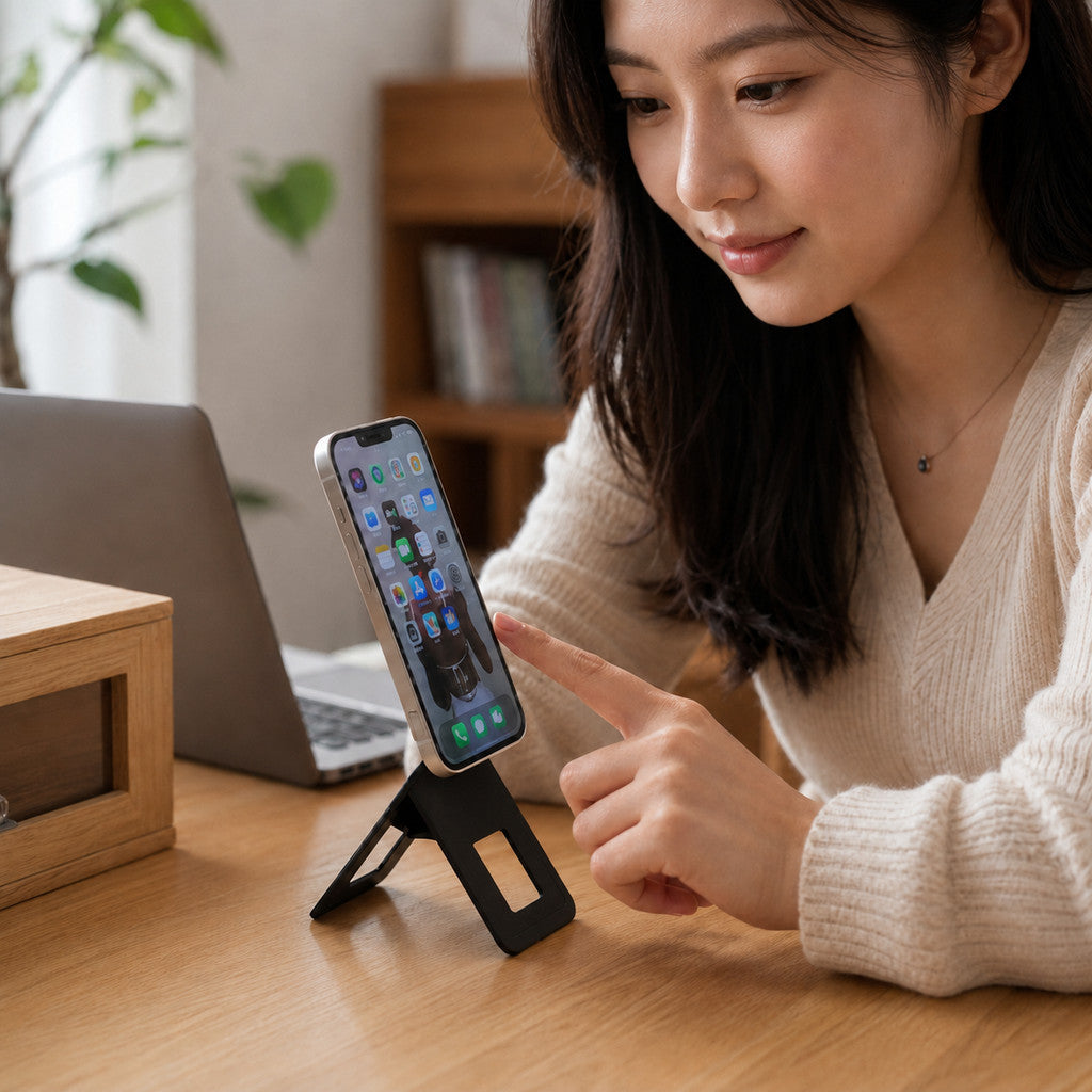 Giá Đỡ Điện Thoại Hít Magsafe Chất Liệu Da PU Cao Cấp Cho Điện Thoại iPhone 17 Pro Max 16 15 14 13