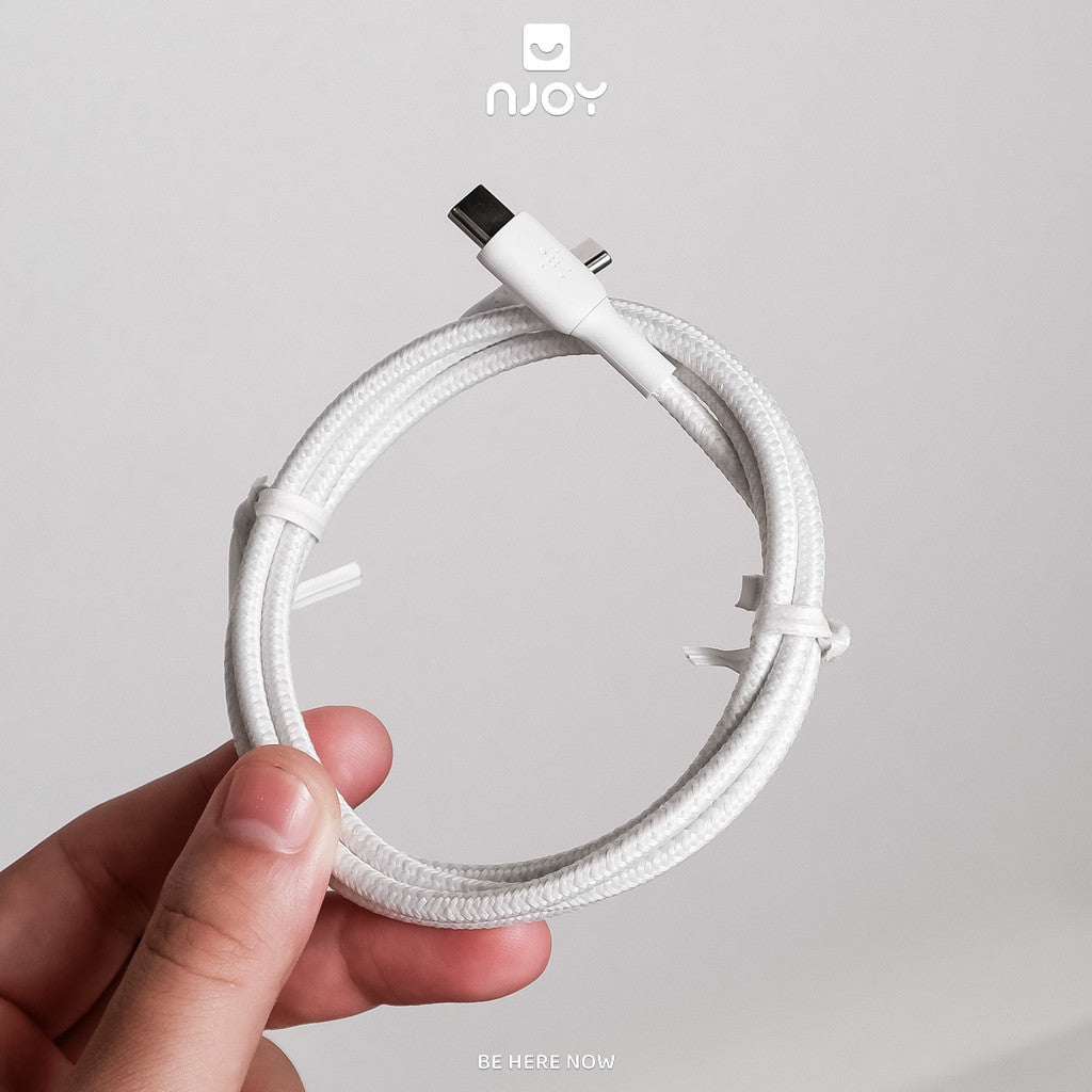 Cáp Sạc Nhanh 60W Belkin Type C To Type Dây Dù Siêu Bền 30000 Lần Gập 1m Cho Điện Thoại iPhone 18 17 Macbook iPad Njoy
