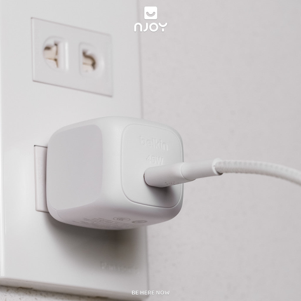 Bộ Cáp Sạc Nhanh Belkin 45W Type C To Type C Cho Điện Thoại iPhone iPad Macbook Njoy BoostCharge