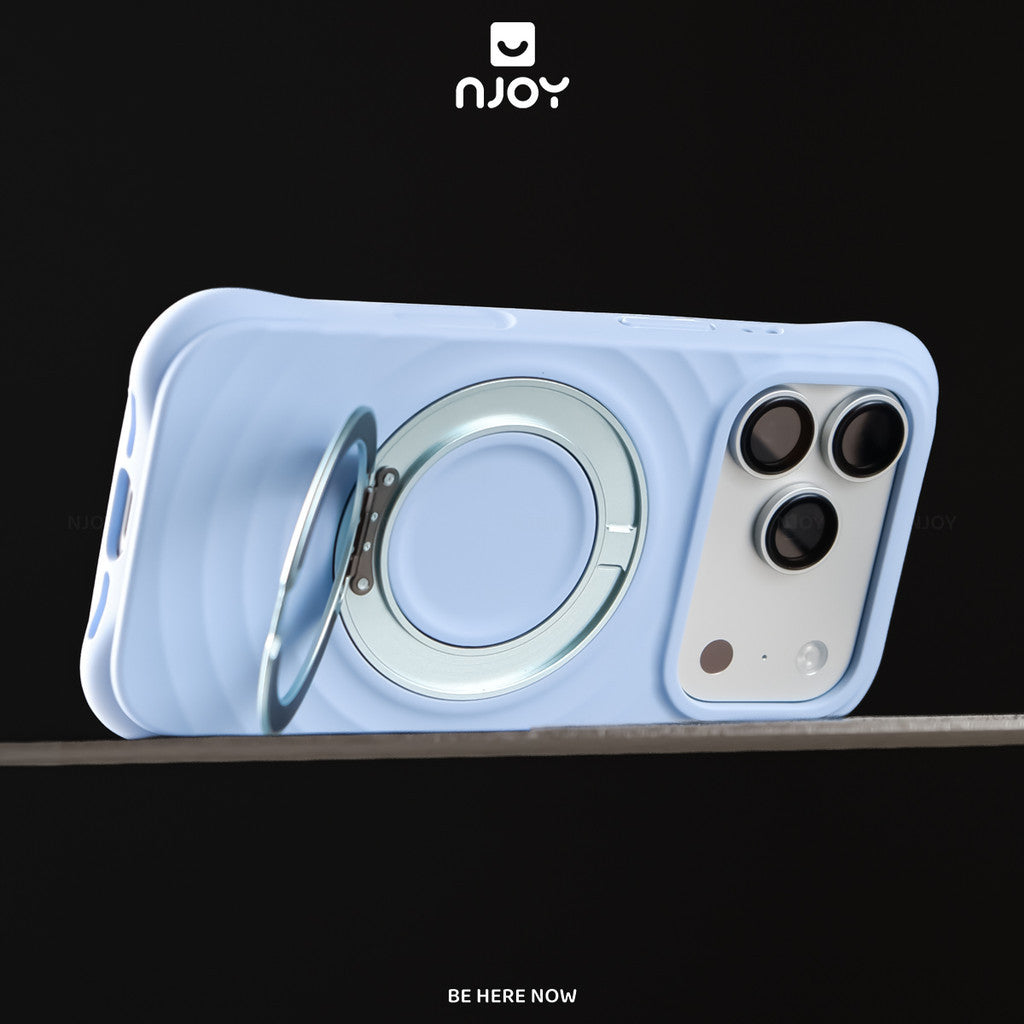 Ốp Silicon Hiệu Ứng Giọt Nước Giá Đỡ Xoay 360 Chống Sốc Cho Điện Thoại iPhone 18 Pro Max 17 16 15 14
