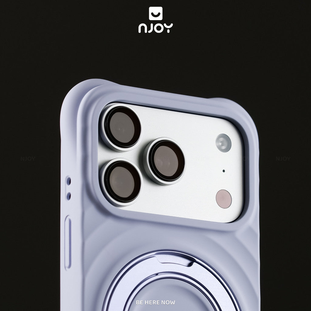 Ốp Silicon Hiệu Ứng Giọt Nước Giá Đỡ Xoay 360 Chống Sốc Cho Điện Thoại iPhone 18 Pro Max 17 16 15 14
