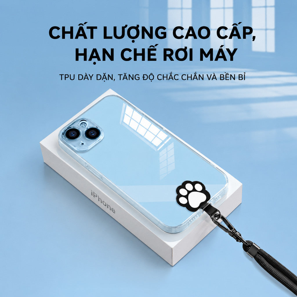 Tag Treo Hình Mèo Dễ Thương Siêu Mỏng Nhiều Màu Hỗ Trợ Gắn Cho Dây Đeo Điện Thoại Không Cần Dán