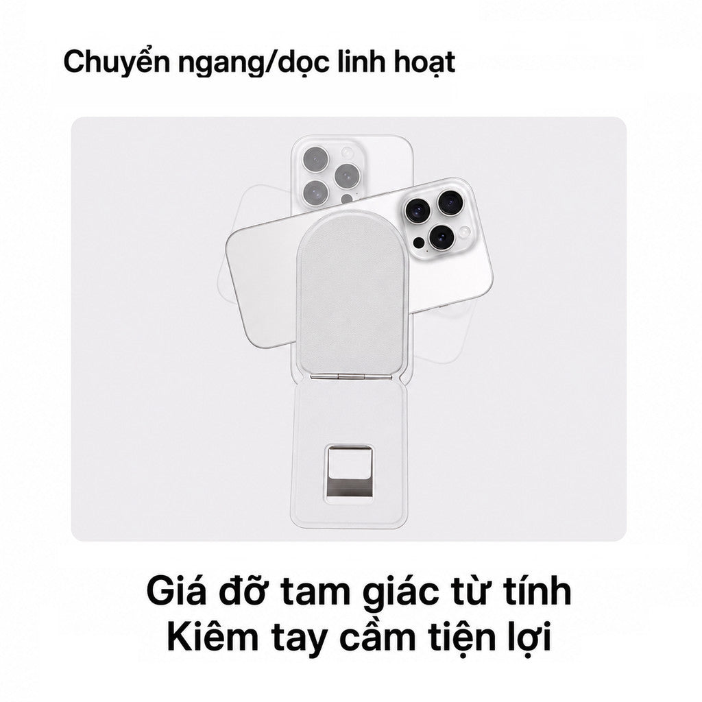 Giá Đỡ Điện Thoại Hít Magsafe Chất Liệu Da PU Cao Cấp Cho Điện Thoại iPhone 17 Pro Max 16 15 14 13