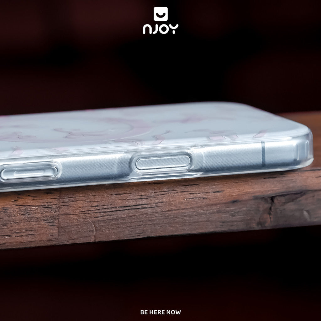 Ốp In Hình Nơ Hồng Dễ Thương Hỗ Trợ Sạc Magsafe Cho Điện Thoại iPhone 18 Pro Max 17 16 15 14 13 Njoy