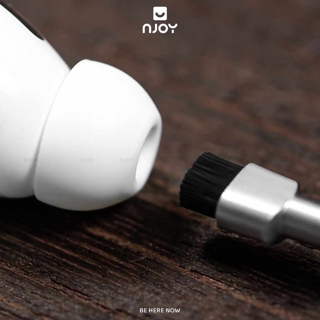 Bút Vệ Sinh Tai Nghe Airpods Que Chọc Sim Nhỏ Gọn Hợp Kim Nhôm Cao Cấp Móc Khóa Treo Tiện Lợi Njoy