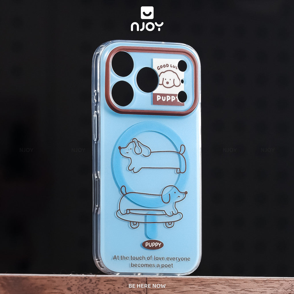 Ốp Lưng In Hình Skate Pup Chó Trượt Ván Kèm Popsocket Cho Điện Thoại iPhone 18 Pro Max 17 16 15 14 Njoy