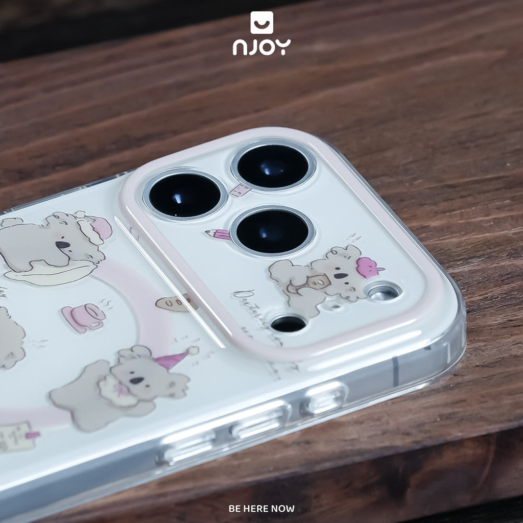 Ốp In Hình Gấu Túi Koala Dễ Thường Kèm Popsocket Hít Magsafe Cho Điện Thoại iPhone 18 Pro Max 17 16 15 14
