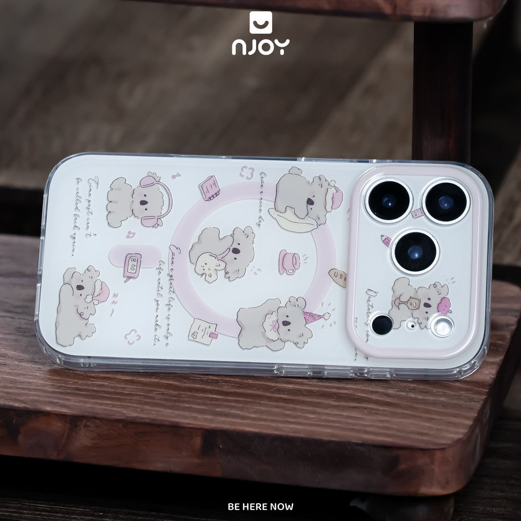 Ốp In Hình Gấu Túi Koala Dễ Thường Kèm Popsocket Hít Magsafe Cho Điện Thoại iPhone 18 Pro Max 17 16 15 14