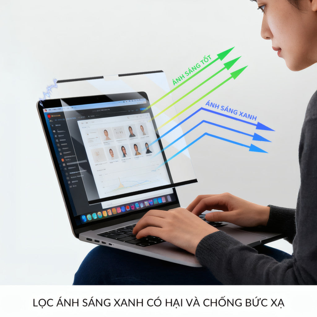 Miếng Dán Màn Hình Từ Tính Chống Ánh Sáng Xanh Anank Cho Laptop Macbook Air Pro 13 13.6 14 15 16"