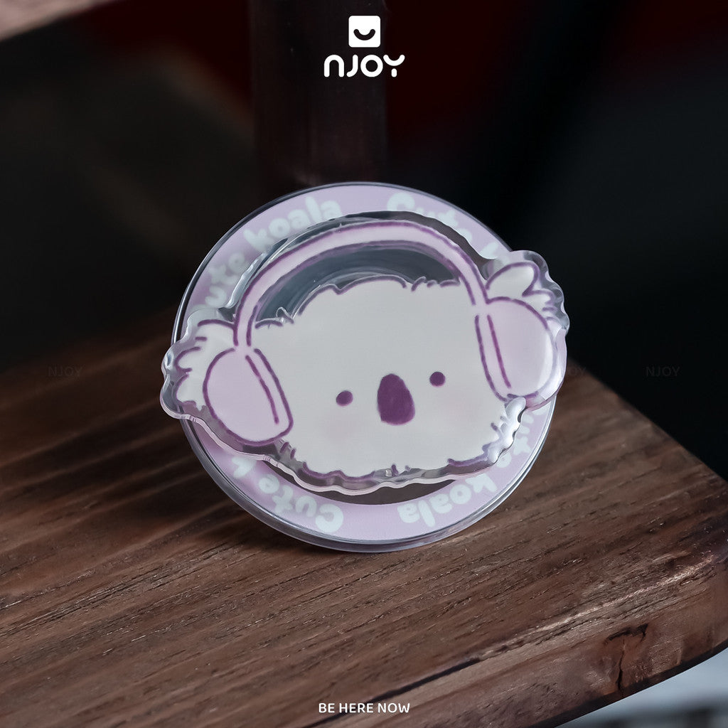 Ốp In Hình Gấu Túi Koala Dễ Thường Kèm Popsocket Hít Magsafe Cho Điện Thoại iPhone 18 Pro Max 17 16 15 14