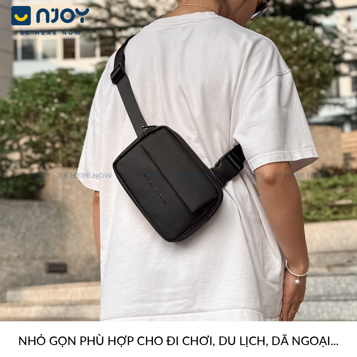 Túi Đeo Chéo Unisex Mark Ryden Thời Trang Cao Cấp Chống Nước Đựng Phụ Kiện Điện Thoại Sạc Dự Phòng