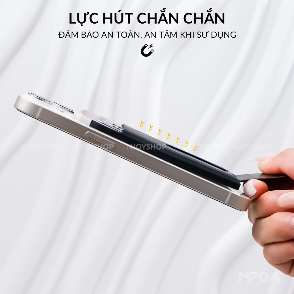 Ví Đựng Thẻ Hỗ Trợ Magsafe Siêu Mỏng Có Giá Đỡ Cho Điện Thoại iPhone Samsung