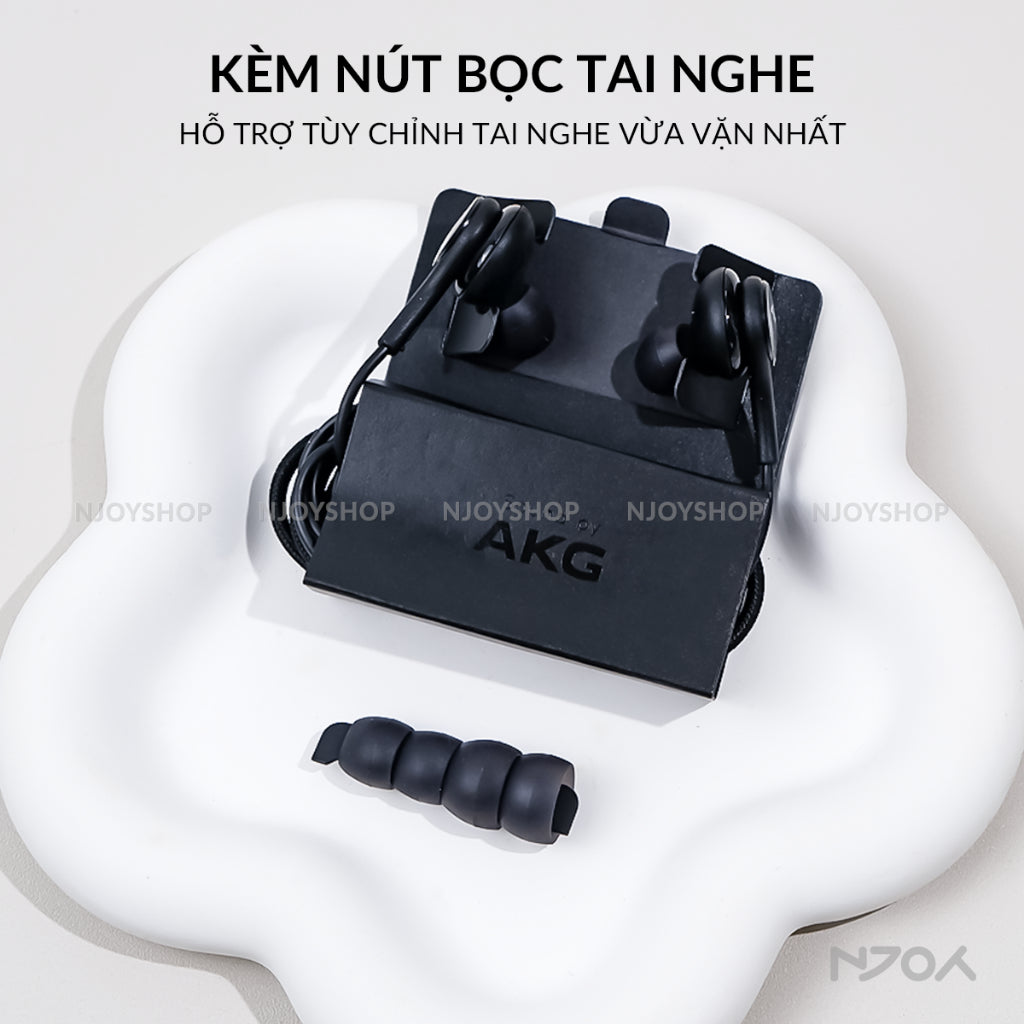 Tai Nghe Nhét Tai Chống Ồn AKG Chân Cắm Type C Cho Điện Thoại Laptop Note 10 Note 20 S20 S21 Ultra