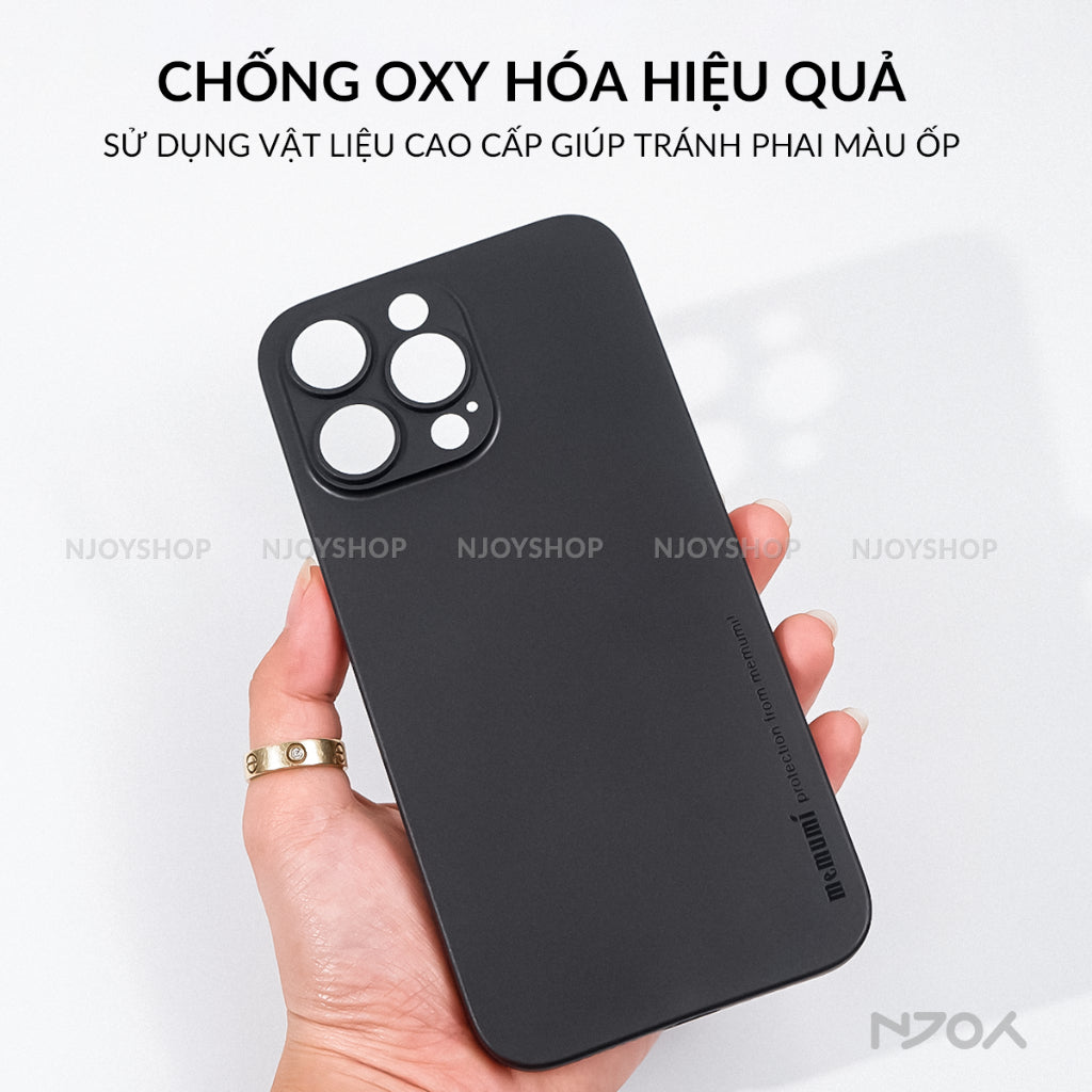 Ốp Nhám Siêu Mỏng Nhẹ Memumi Slim 0.3mm Cho iPhone 17 Pro Max 16 15 14 13