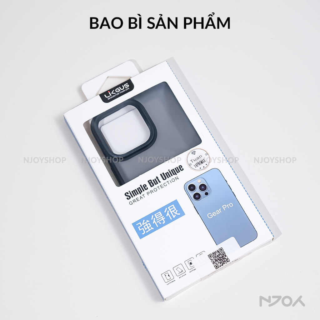 Ốp Nhám Viền Màu Chống Vân Tay Likgus Nút Kim Loại Cho iPhone 17 Pro Max 16 15 14 13 12 11
