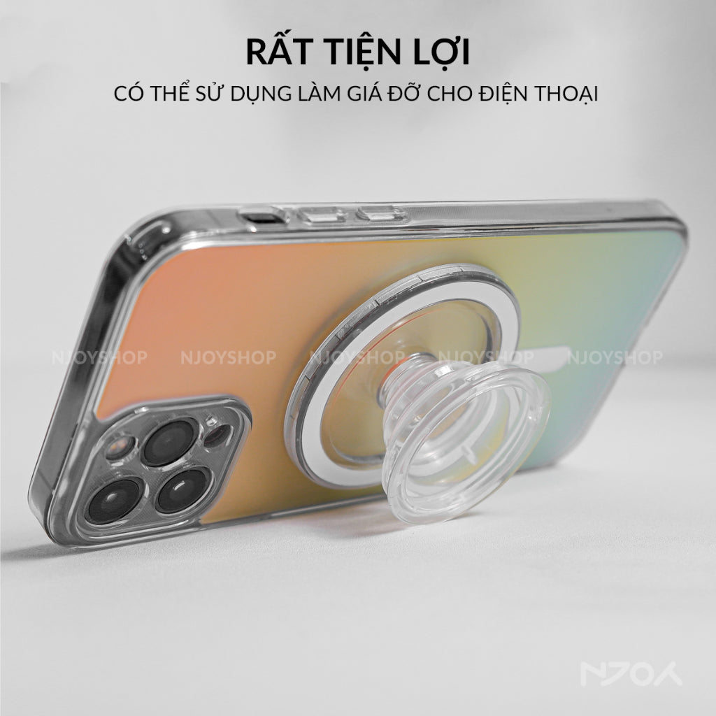 Giá Đỡ Điện Thoại Popsocket Magsafe Trong Suốt Nhỏ Gọn Cho Điện Thoại iPhone Samsung Njoyshop