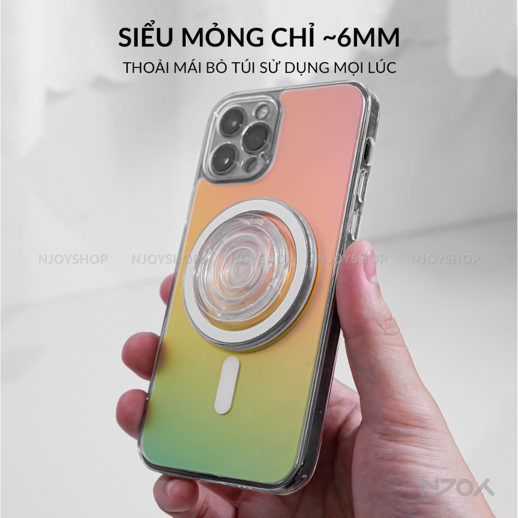 Giá Đỡ Điện Thoại Popsocket Magsafe Trong Suốt Nhỏ Gọn Cho Điện Thoại iPhone Samsung Njoyshop