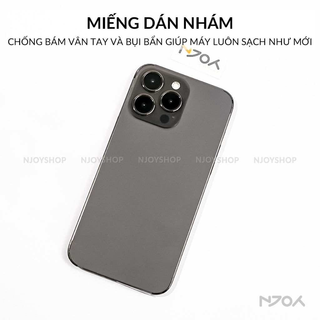 Miếng Dán PPF Nhám Chống Vân Tay Cho Điện Thoại iPhone 16 Pro Max 15 14 13 12 11 Njoyshop